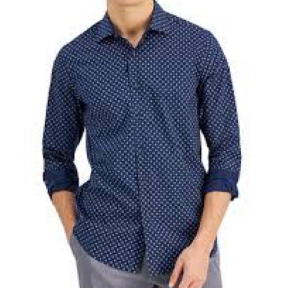 New with tags, men’s size large slim fit nautica brand button up shirt, #A991 - Picture 1 of 6